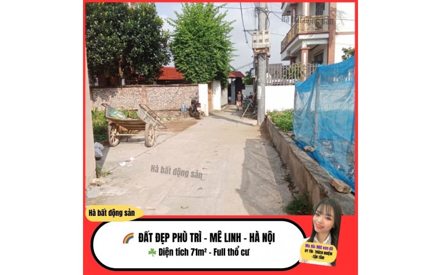 chỉ hơn 2 tỷ – sở hữu ngay lô đất đẹp phù trì – mê linh – hà nội ngay vành đai 4